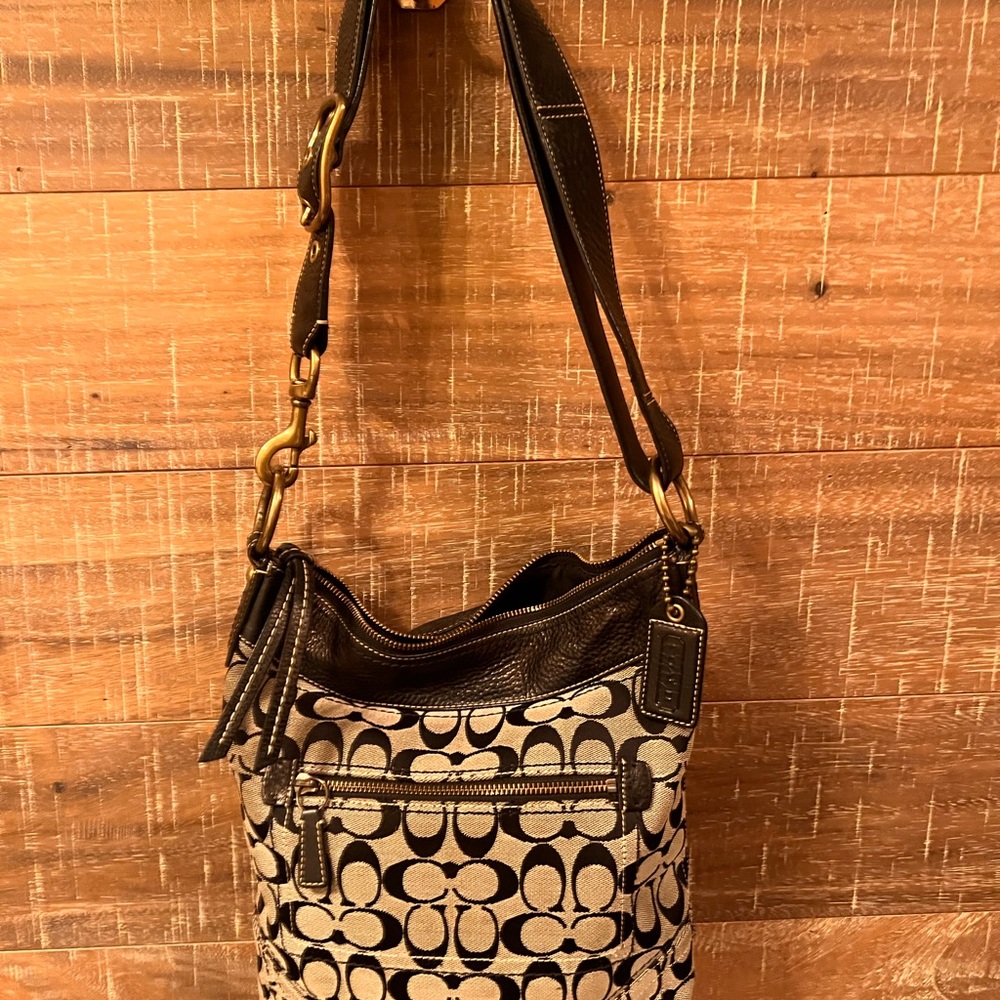 Vintage Coach Adjustable strap Jacquard Purse